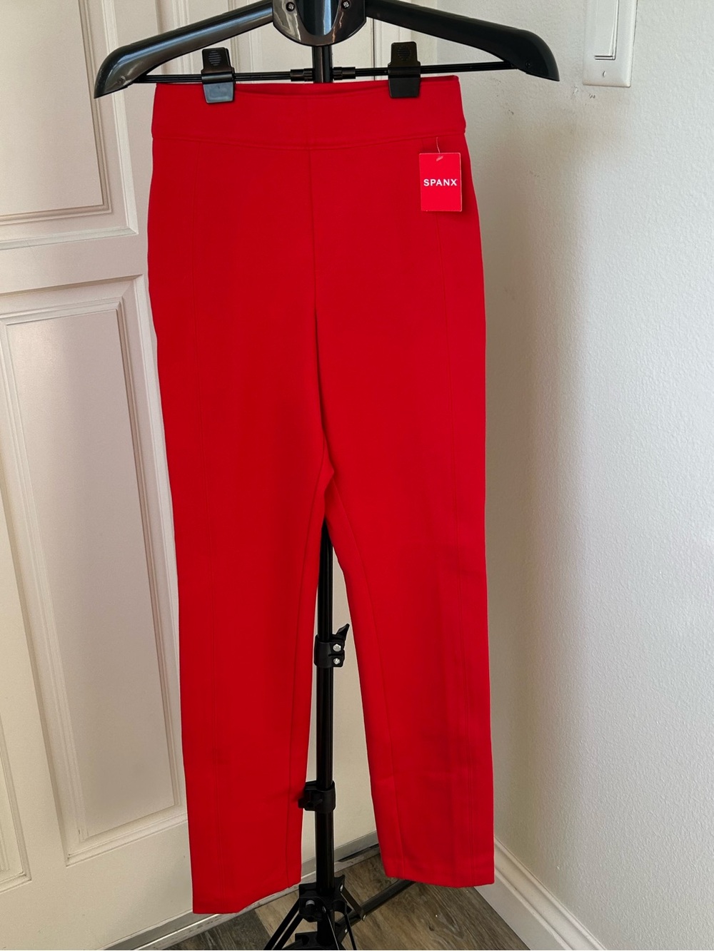 SPANX The Perfect Pant Slim Straight Ankle Pants True Red XS NWT